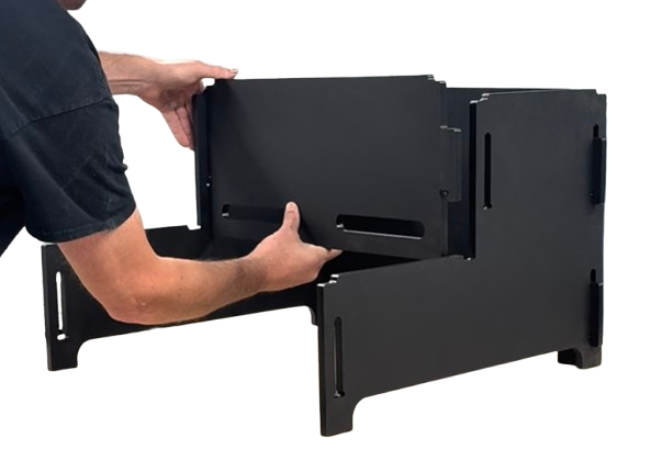 Pack flat dock step assembly