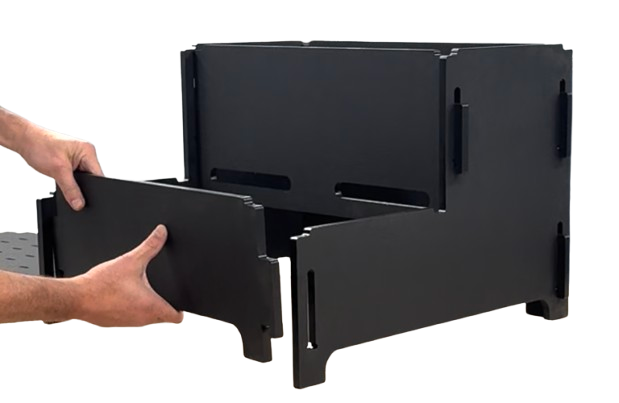 Pack flat dock step assembly