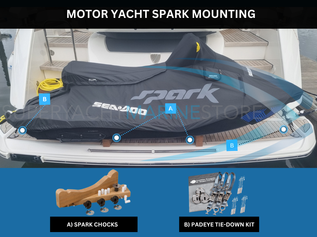 Seadoo Spark Chocks & Tie Down Kit for motor yacht