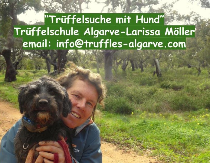 Larissa Möller mit Hund-Leiterin der Trüffel-Gruppe-Algarve