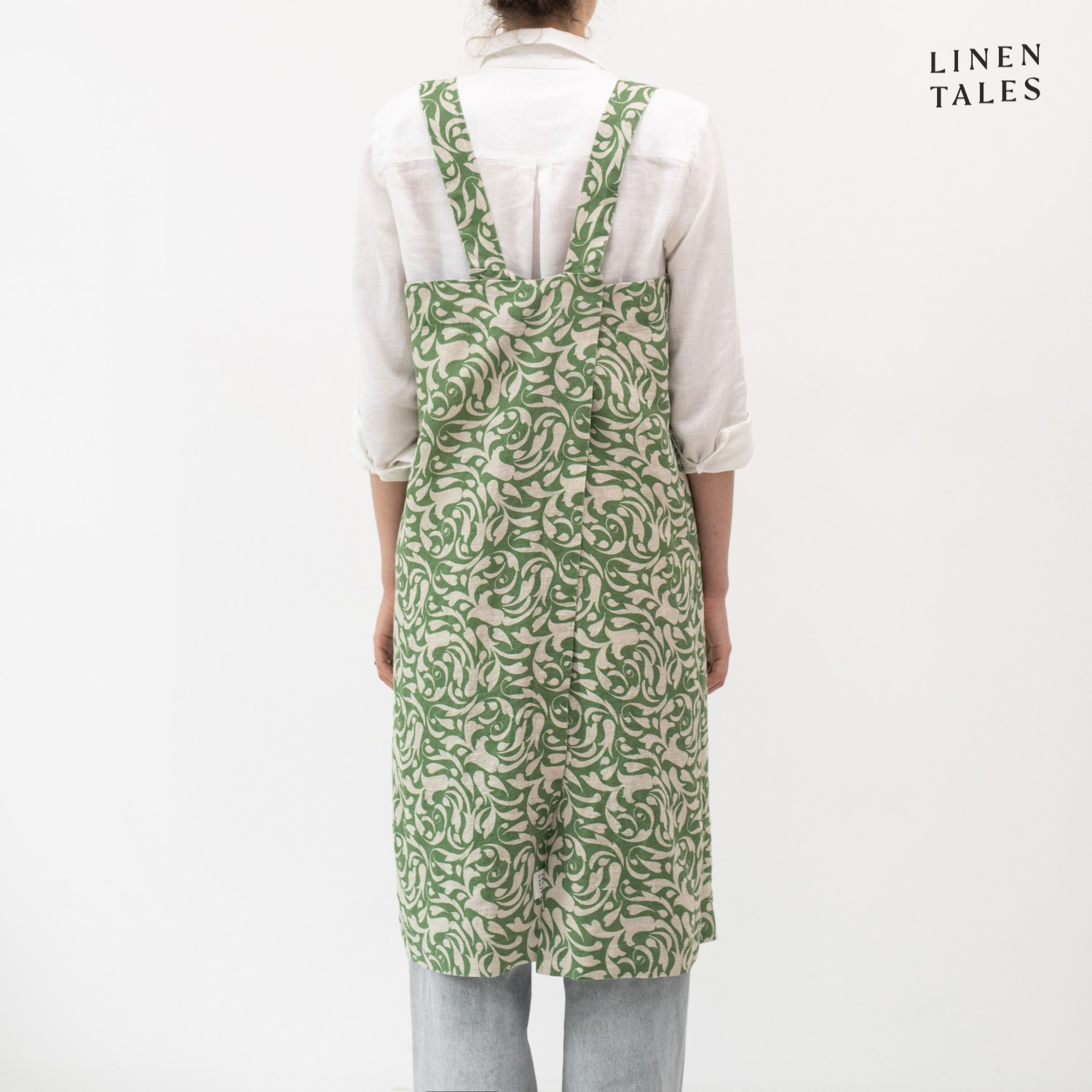 801/Evergreen Damask on natural