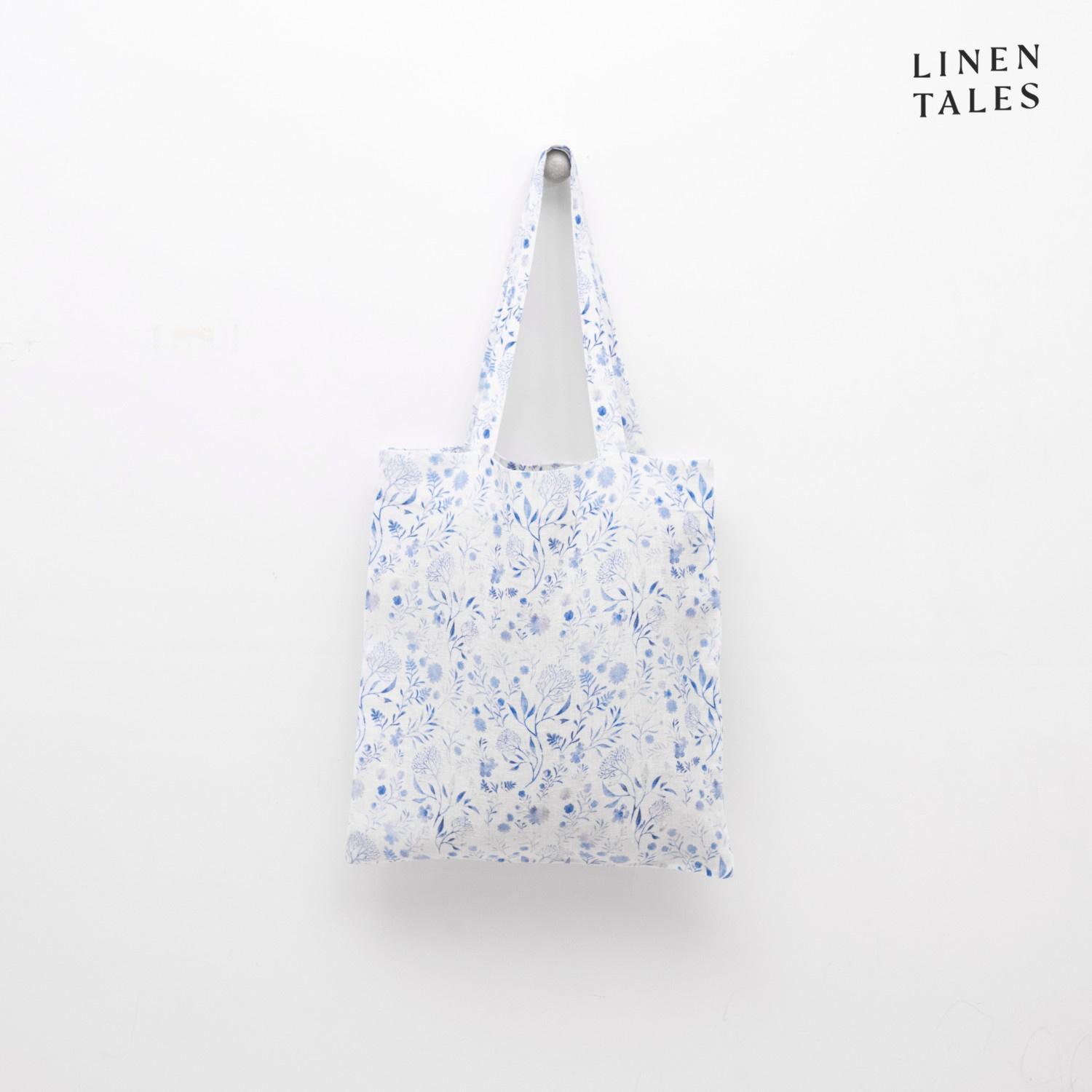 707/White Botanical Blue