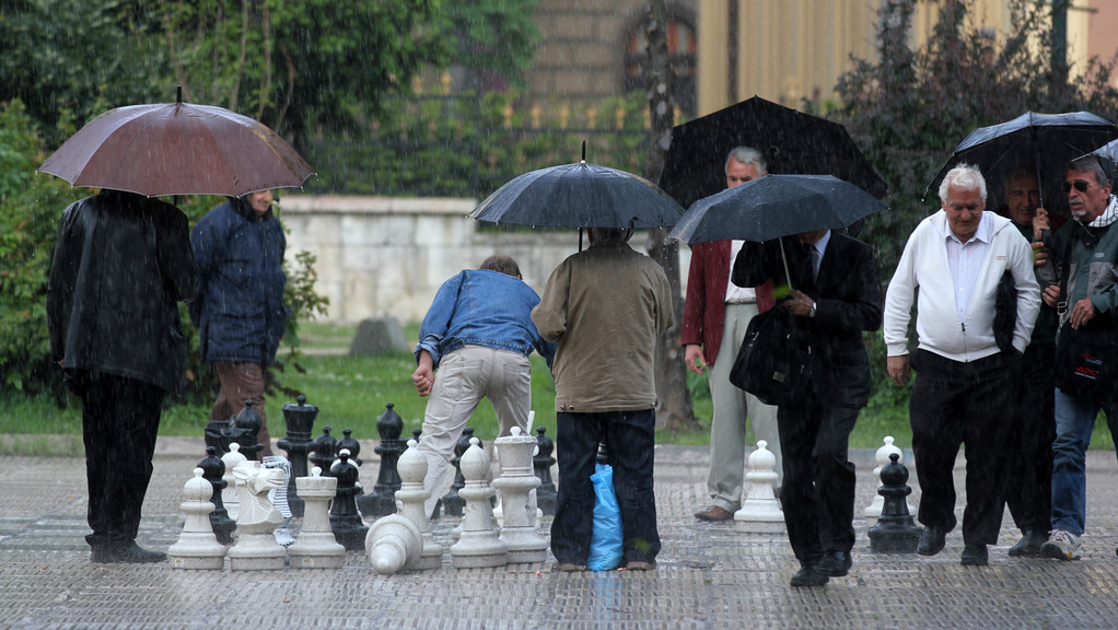 ...sogar bei Regen...