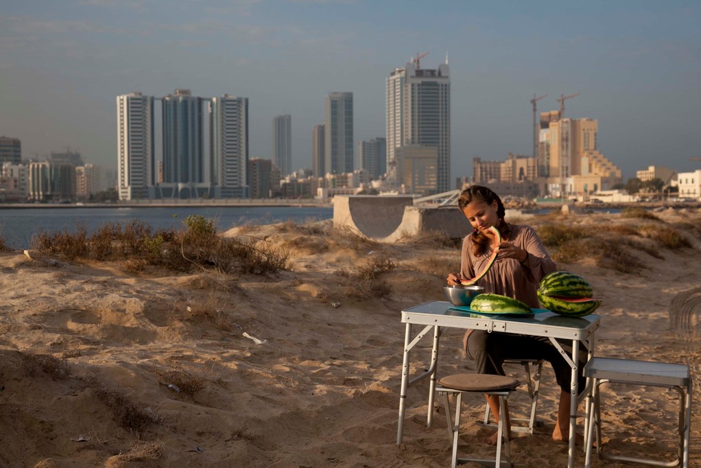 Erstes Frühstück in den Emirates