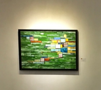 "Green Manalishi", Glasrelief als Wandbild, 120x80, Museum of Modern Art, Geoje, Südkorea
