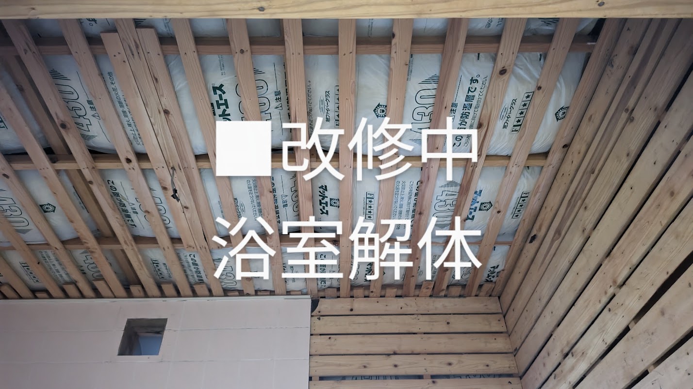 施工中　浴室　天井/壁　解体