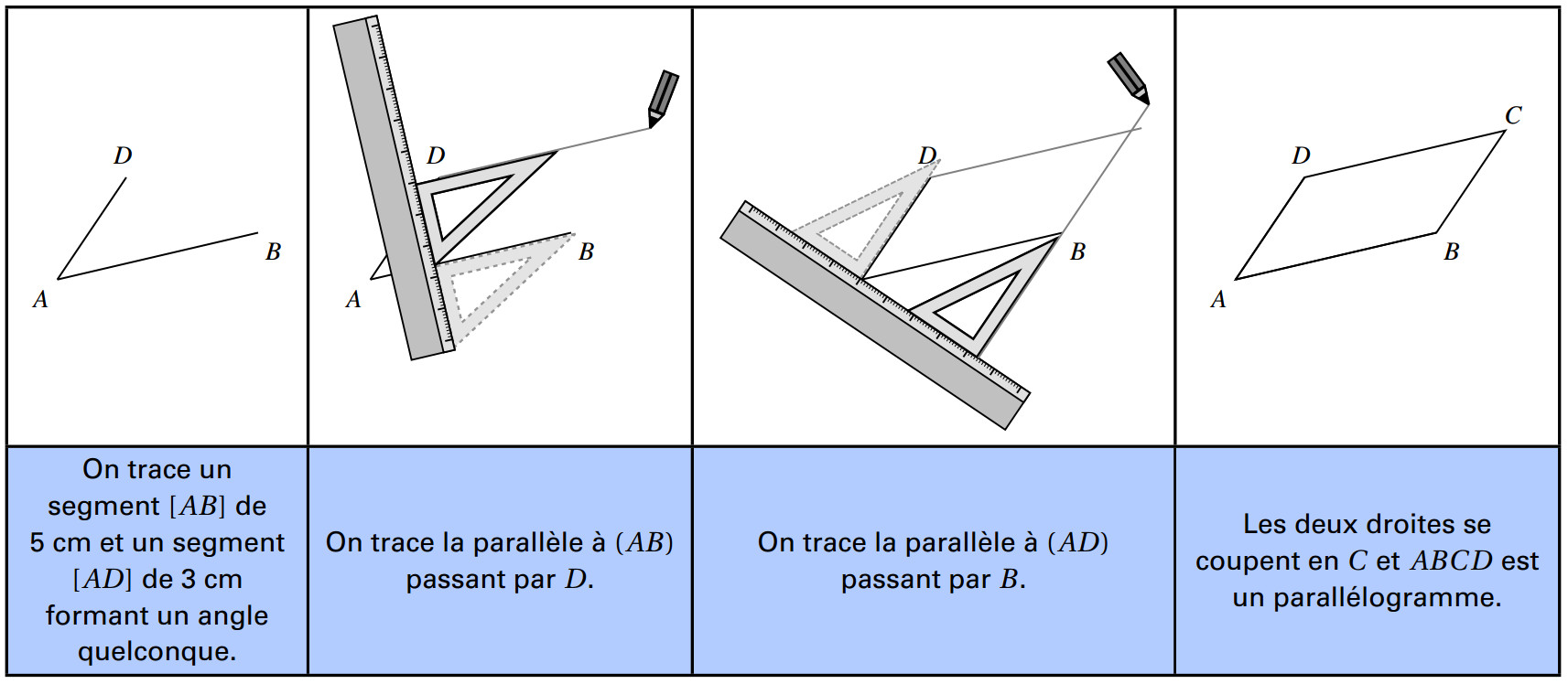 Comment Tracer Un Parallélogramme Avec Des Mesures Données Chapitre 8 : Parallélogrammes - MathemaX