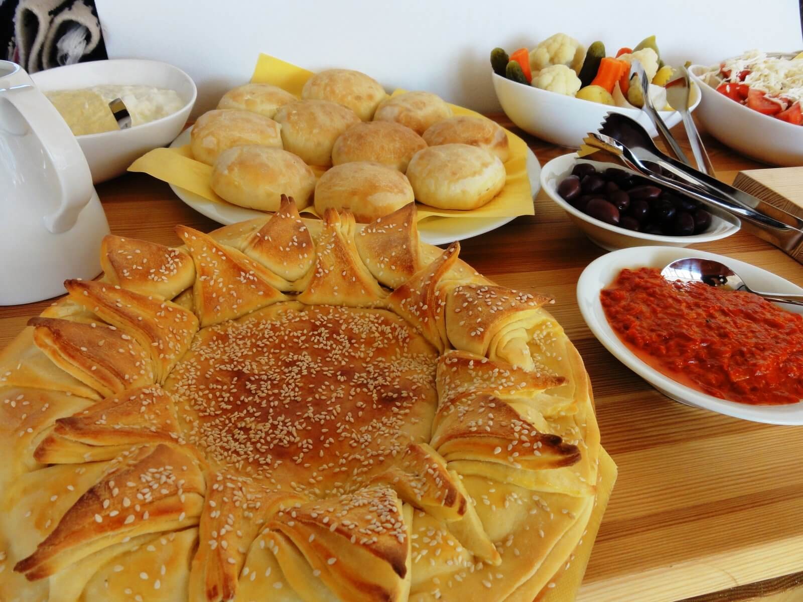 Homemade bread at Sunday brunch