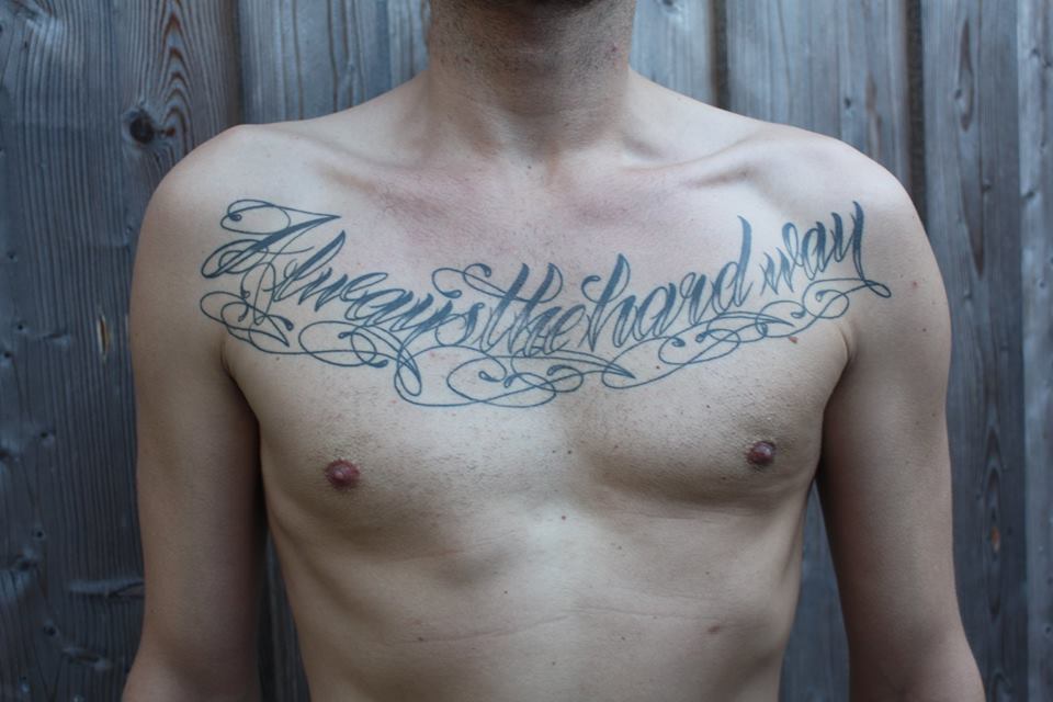 "Always the Hardway" tätowiert von Burns Seiken bei TNT in Marl   Tattoo done by Burns Seiken