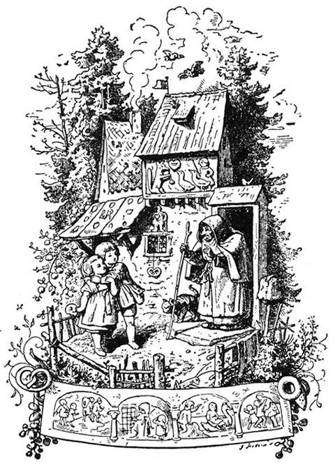 hansel-and-grethel-at-witch-hut-ludwig-richter-1