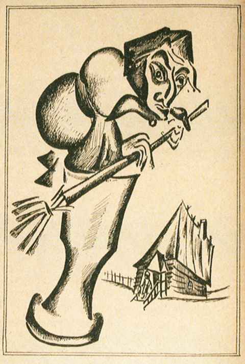 baba-yaga-with-mortar-and-broom-el-lissitzky