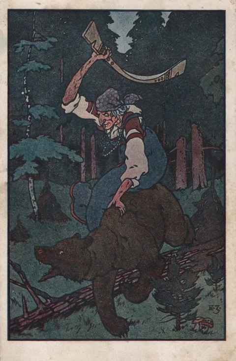 baba-yaga-and-the-bear-postcard-boris-zvorykin