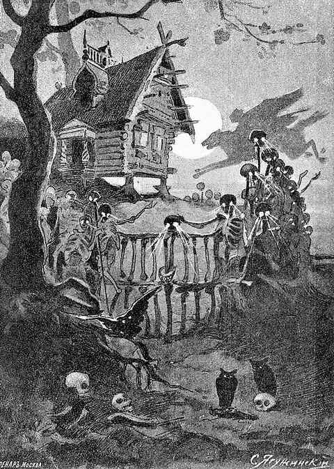 baba-yagas-fence-with-human-skulls-nikolay-alekseevich-bogatov