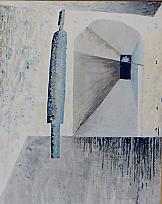 320  //  "Mensch und Räume II"  //  2003  //  Acryl auf Baumwolle  //  100x80cm