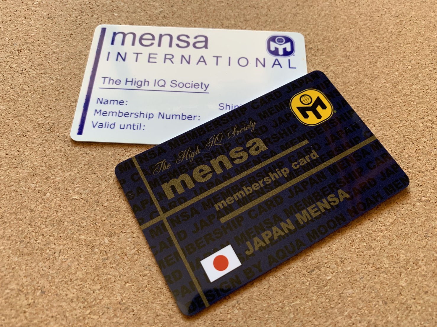 高級感 Japan ジャパン 会員証 Mensa　メンサ 印刷物