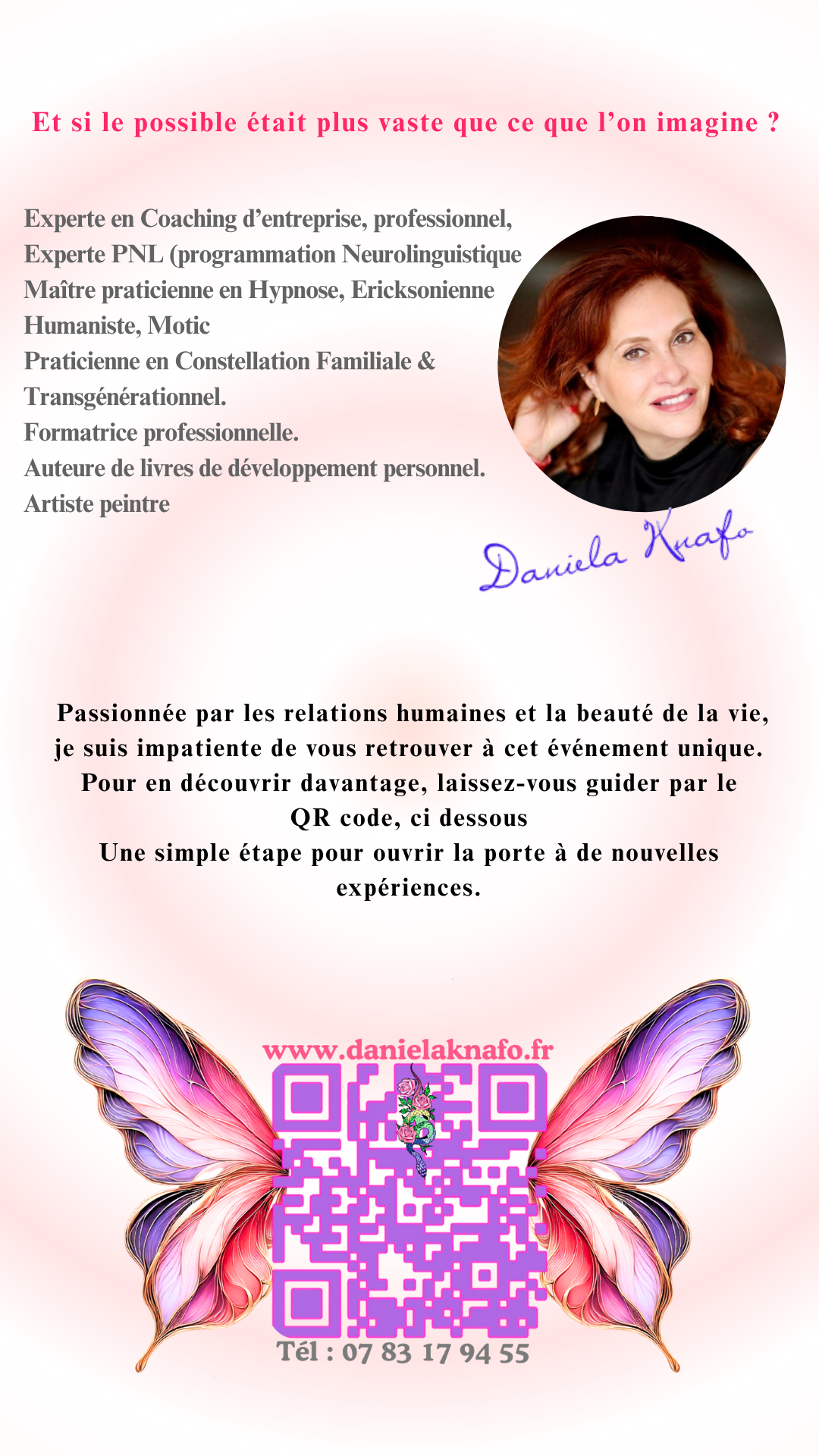DANIELA KNAFO COACH HYPNOTHERAPEUTE CONSTELLATRICE FAMILIALE 