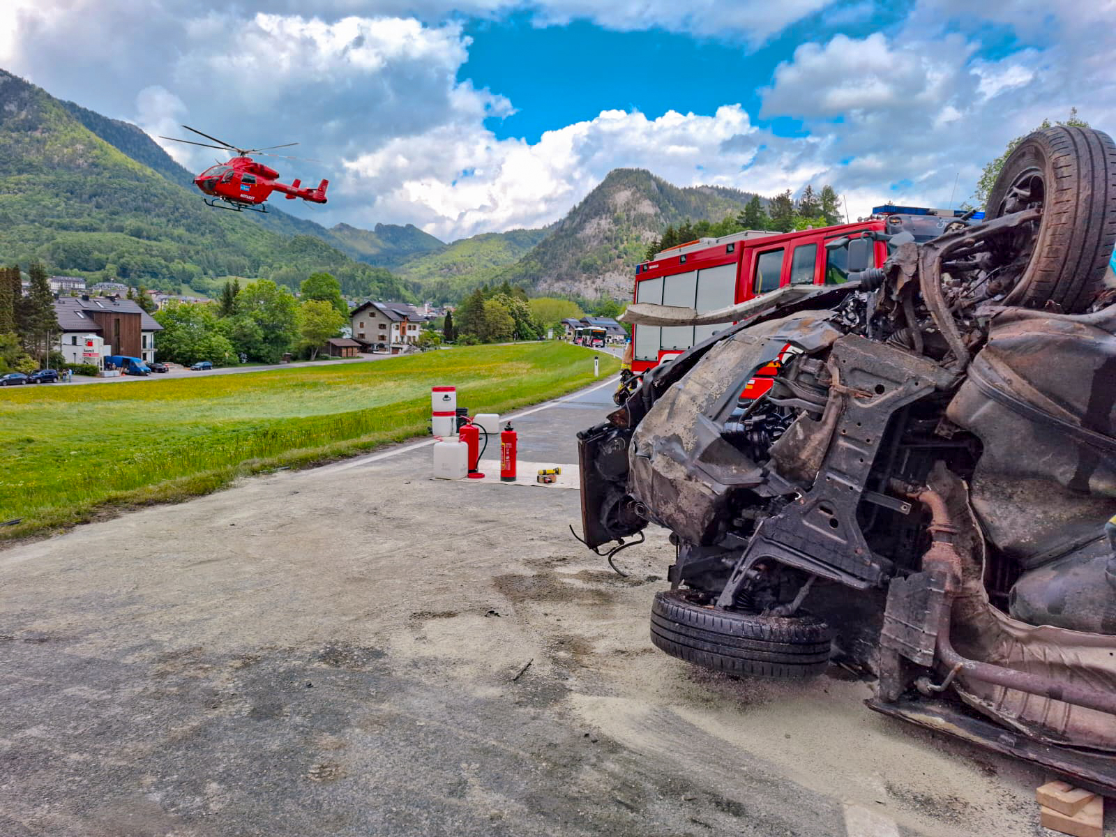 Schwerer Verkehrsunfall auf der B158