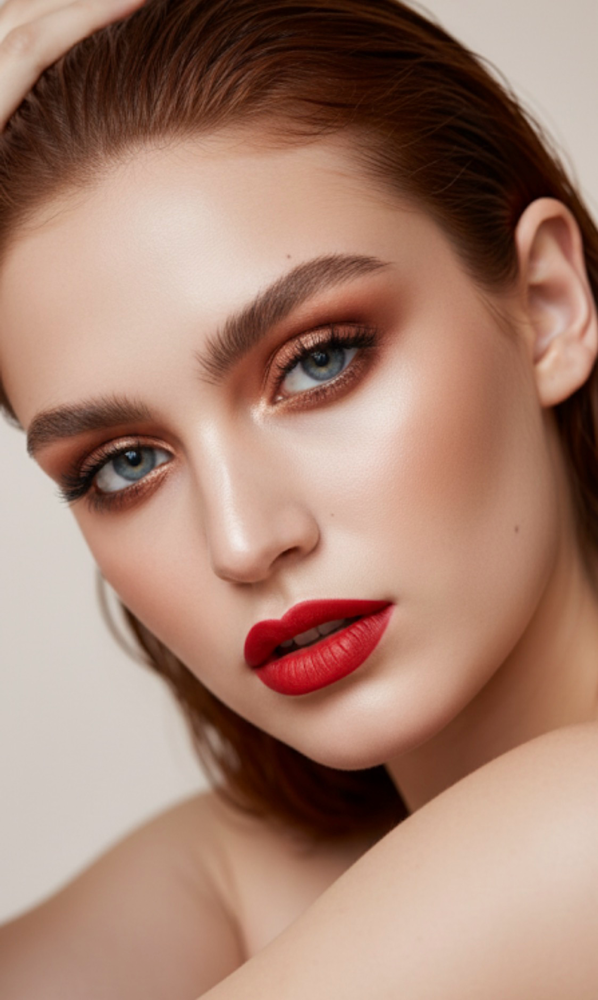 Hair & Make-up Artist für Editorial Beauty Shooting – präzises Make-up im Close-up