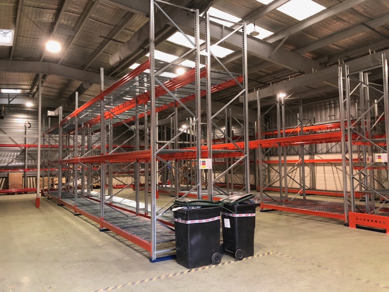 Rack à palettes installé en Occitanie