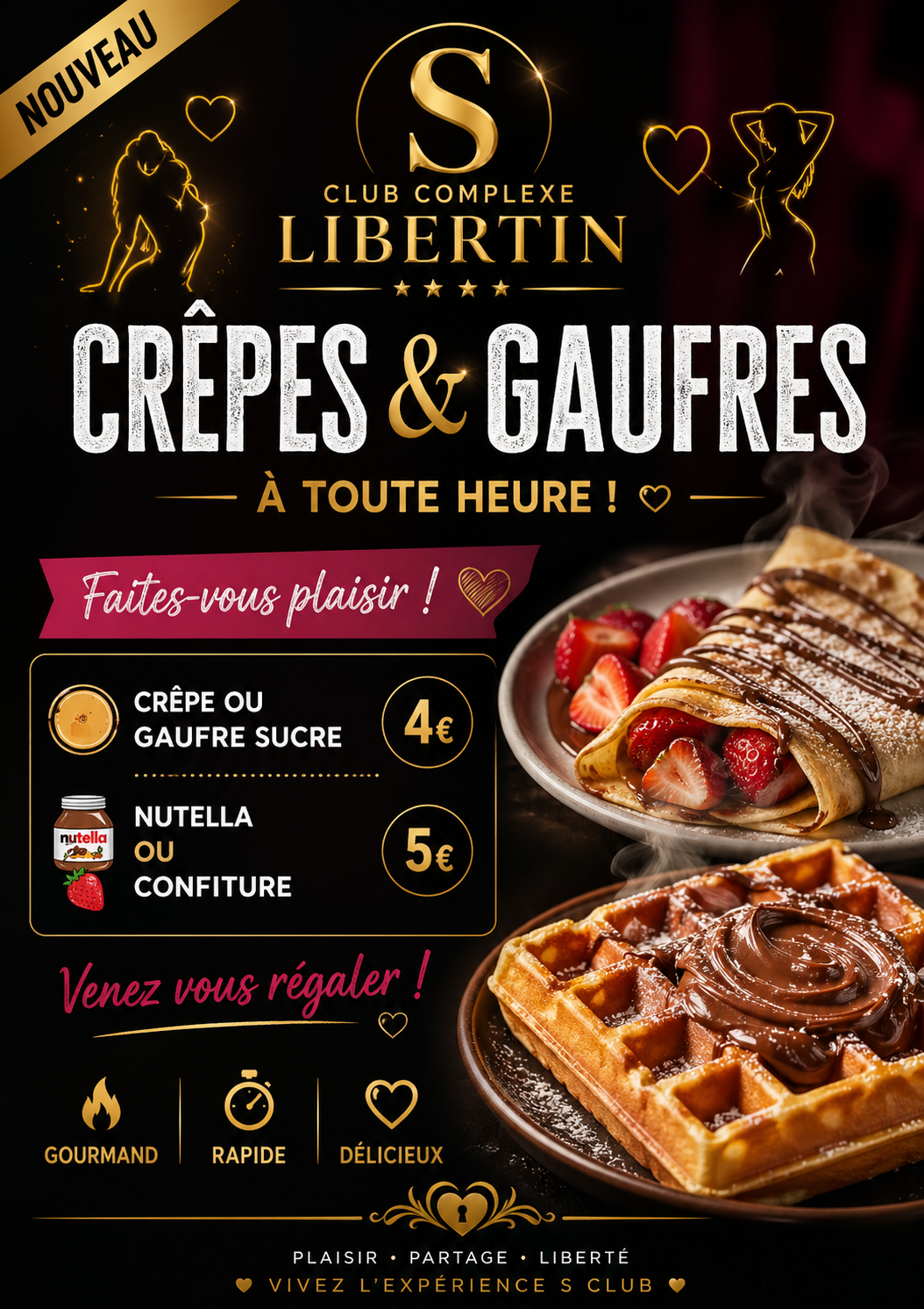 En attendant l'ouverture de notre espace restauration,la carte sucré est dès à présent en service 