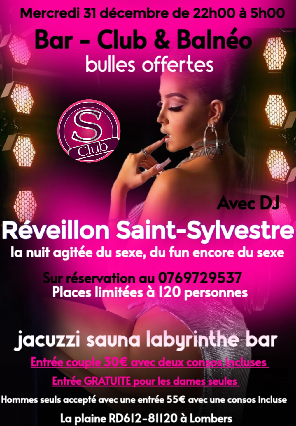 🩷Entrée GRATUITE PERMANENTE pour les dames et les couples Nouveau :TOUS LES SAMEDIS SOIRS...Deux salles/ deux ambiances 1 salle MIXTE et 1 salle 100% COUPLES avec SPAS et SAUNA 