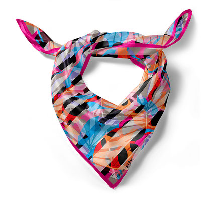 Pepperprint Silk Scarf Colourful Print