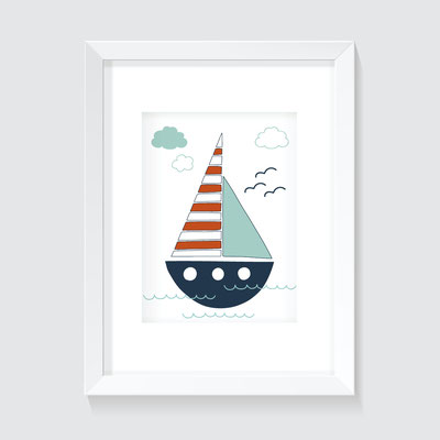 Pepperprint Sail Boats Print