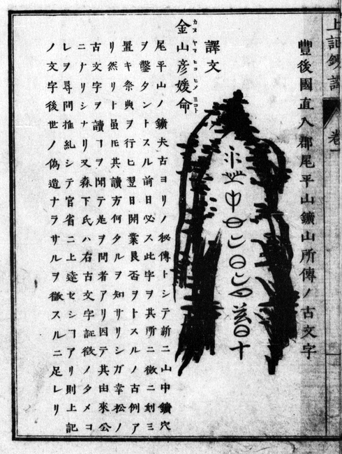 鉱山師が使っていた豊国文字