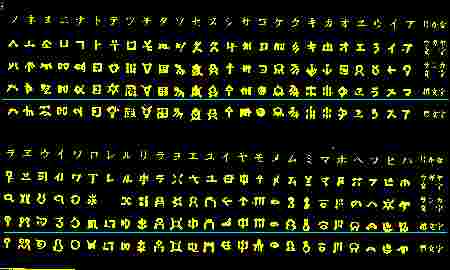 越文字・豊国文字・サンカ文字の比較