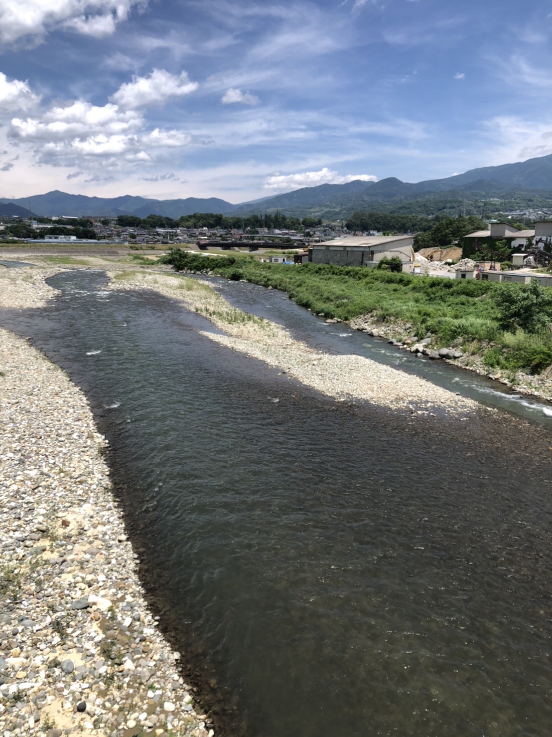 依田川東郷橋下　昼前