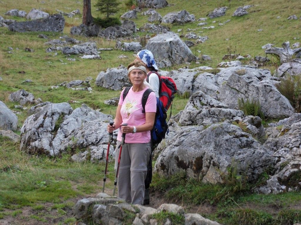 Kurze Pause auf dem Weg zur Hesshütte