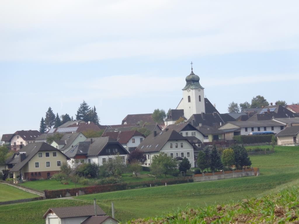 Blick vom Panoramastein auf Neustadtl an der Donau