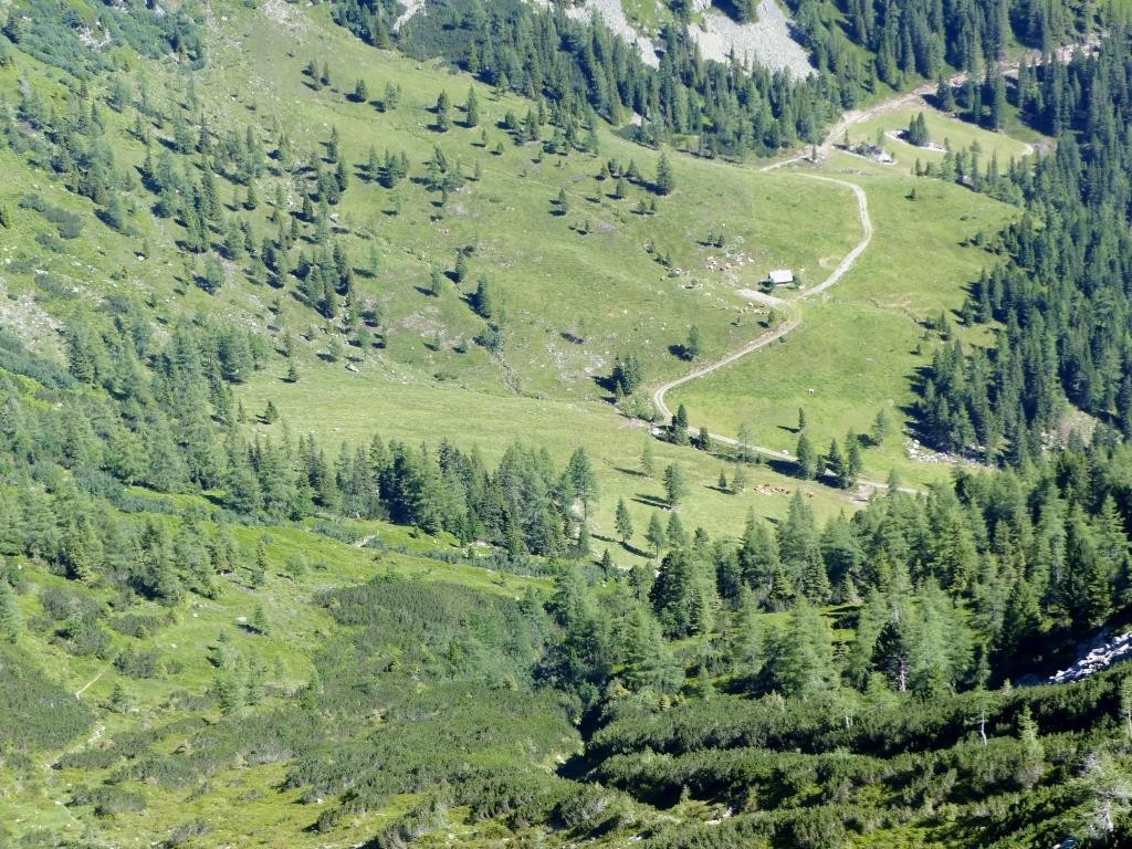 Blick zur verfallenen Triebener Alm