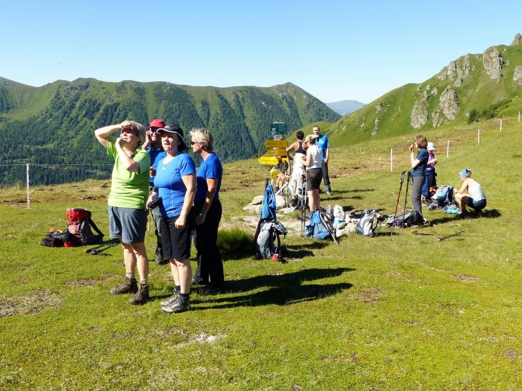 Trinkpause beim Triebener Törl 1.905 m