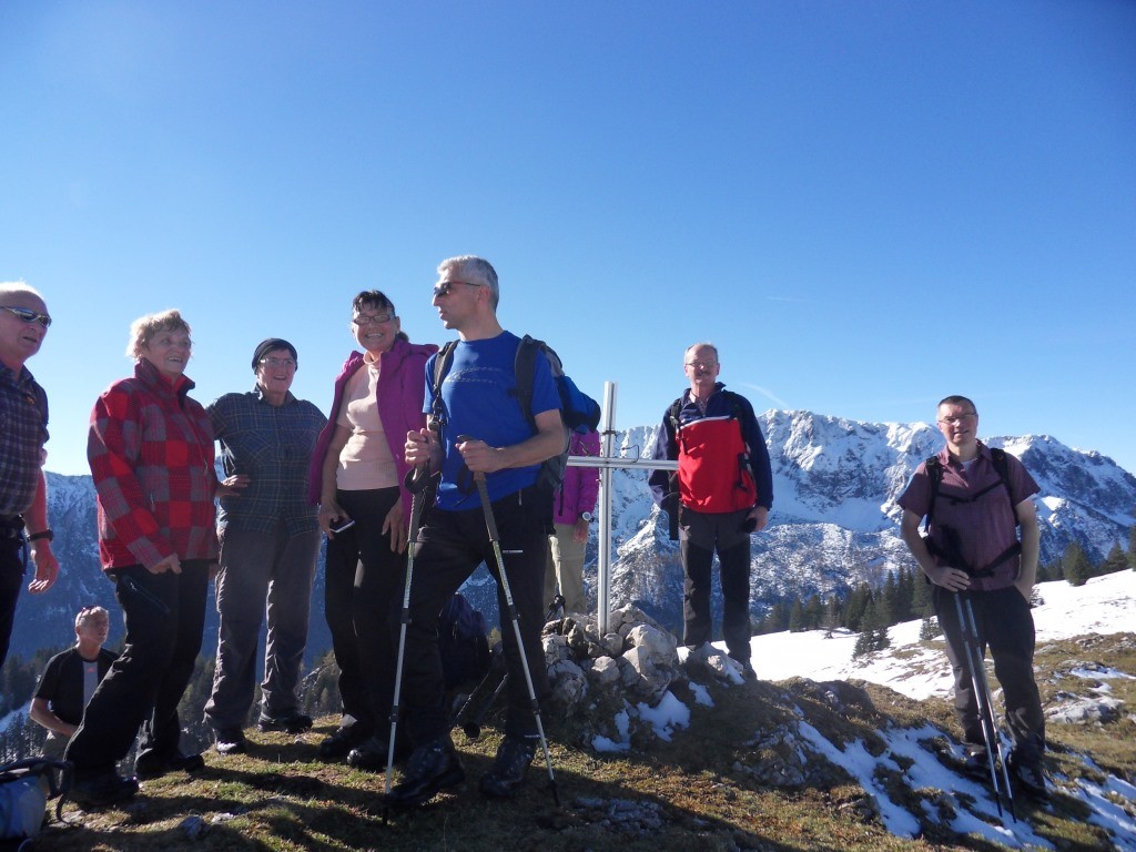 Haderlauskögerl-Gipfel mit Teil der Wandergruppe