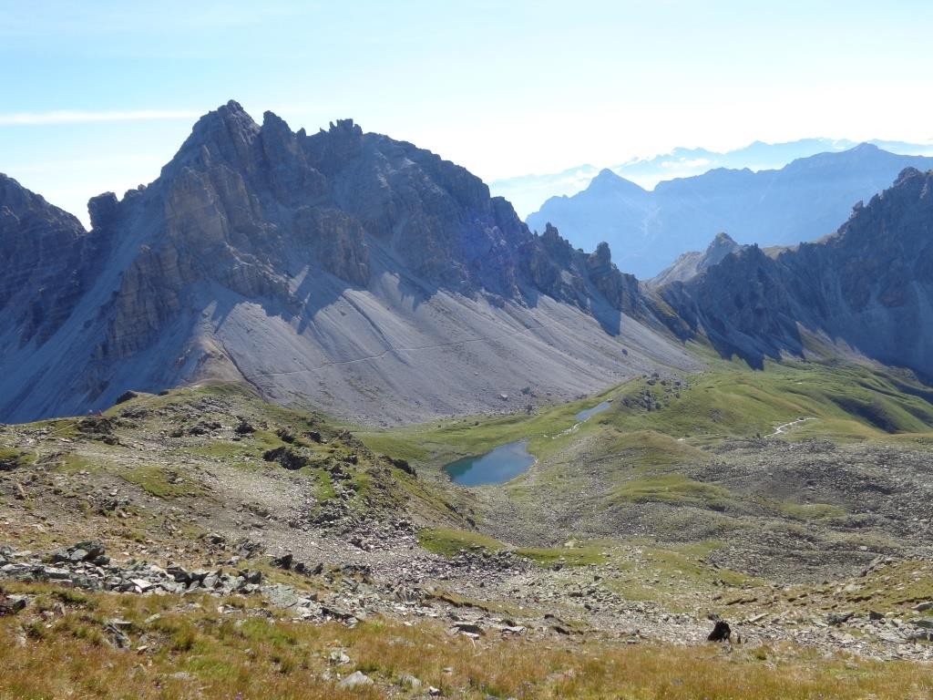 Rückblick auf Höhenweg kommend von Starkenburger Hütte