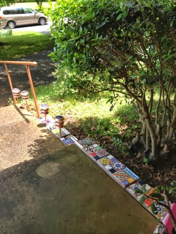 Telework around my front steps.