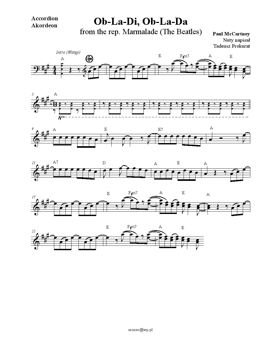  ObLaDi, ObLaDa Paul McCartney Marmalade (The Beatles) Strona