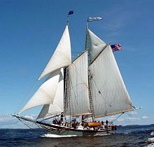 Schooner: it has a mainmast taller than its foremast, distinguishing it from a ketch or a yawl. A schooner can have more than two masts, with the foremast always lower than the foremost main.