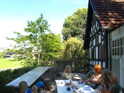 Auf der Atelier-Terasse an der Weser 