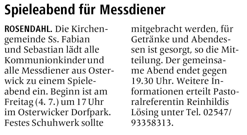 Allgemeine Zeitung vom 26.06.2025
