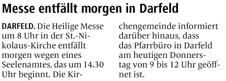 Allgemeine Zeitung vom 26.06.2025