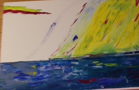 Wadden schiderij. (Afkomstig uit kantoor, gemaakt Atelier Ceresweg