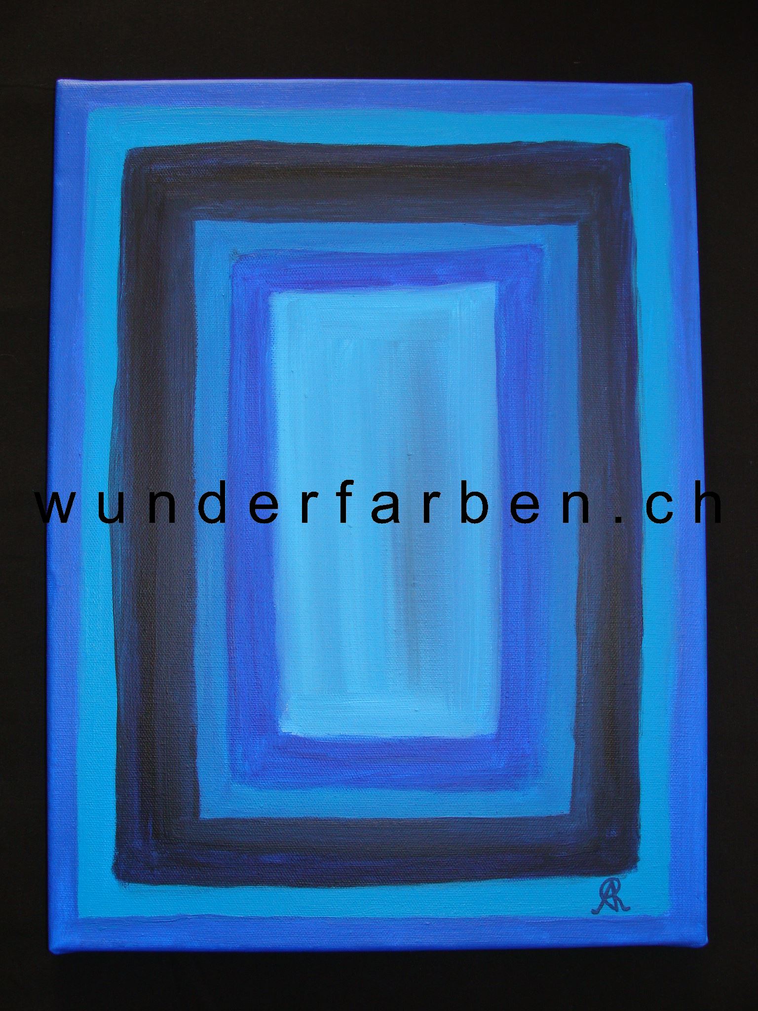 Fenster blau, Keilrahmen 30 x 40 cm, CHF 50.00