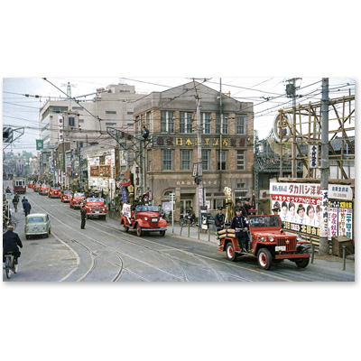 1958（昭和33）年3月14日、金沢市香林坊交差点