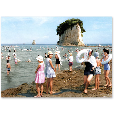1964（昭和39）年7月、石川県珠洲市の見付海水浴場