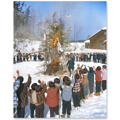 1963（昭和38）年1月14日、金沢市の粟崎小学校