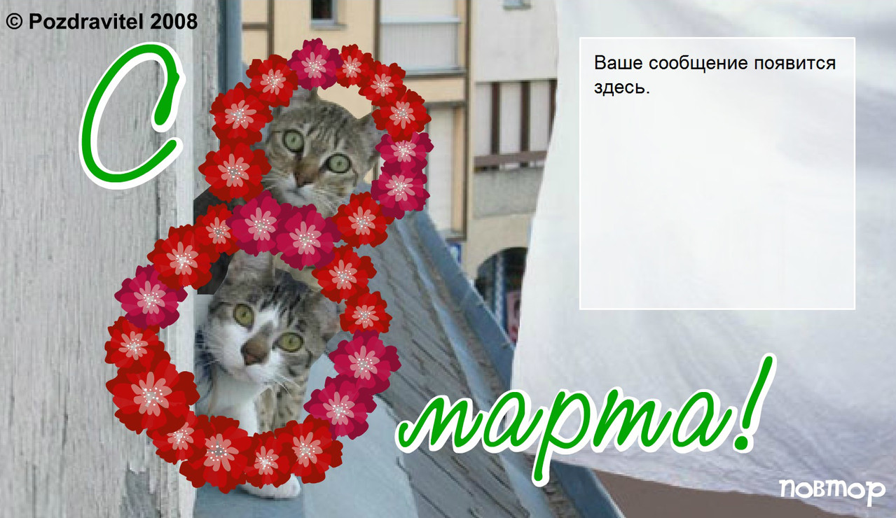 Картинки Котики С 8 Марта