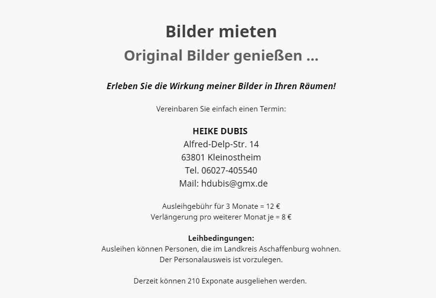 Orginale von Heike Dubis mieten