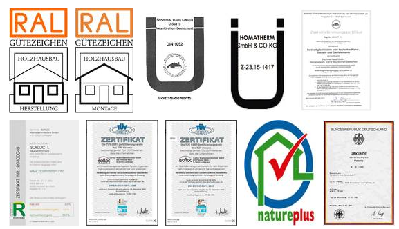Quality certifications of Stommel Haus